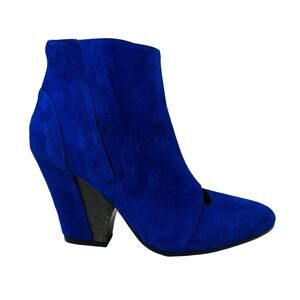 Maria Cornejo Suede Shootie Boot Bootie Wood Block Heel - 38